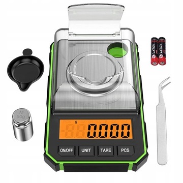 WAGA ELEKTRONICZNA JUBILERSKA 100g/0.001g 50g WAGI