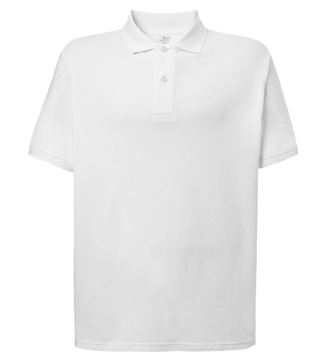 Koszulka Polo -Biała, męska, 100% bawełna, Roz 3XL