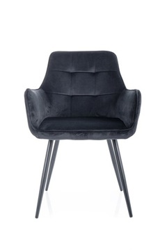 KRZESŁO LEMON VELVET CZARNY STELAŻ/ CZARNY BLUVEL 19