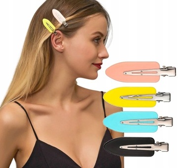 Набор из 4 зажимов для макияжа для волос, не требующих давления.