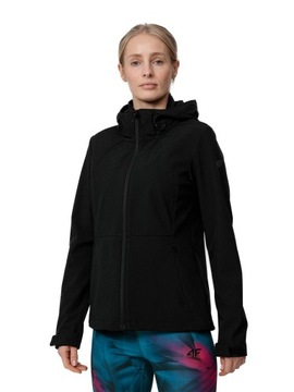 4F Kurtka Damska Softshell H4L22-SFD001-20S Głęboka Czerń XXL