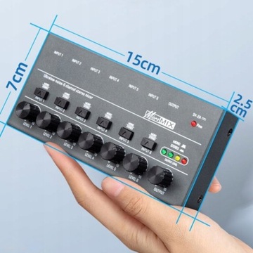 Стерео аудиомикшер Mini DJ Звуковой микшер с низким уровнем шума