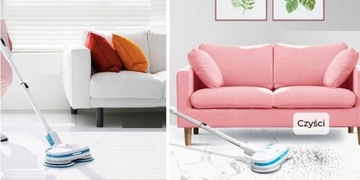 БЕСПРОВОДНАЯ вращающаяся швабра для пола С ЭЛЕКТРИЧЕСКИМ СВЕТОДИОДОМ + БАК ДЛЯ ВОДЫ