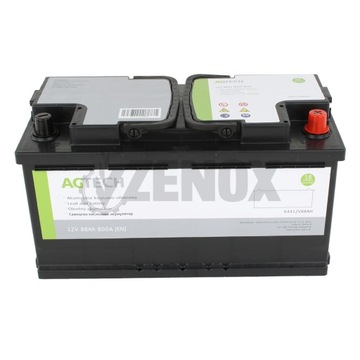 Akumulator Agtech 12V 88AH 800A Ursus 64412V88AH 350x175x190