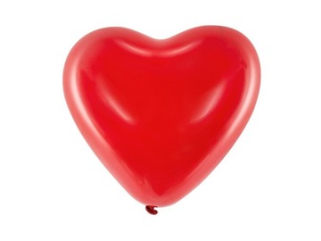 BALONY 23 CM SERCA CZERWONE PASTELOWE 100 SZT