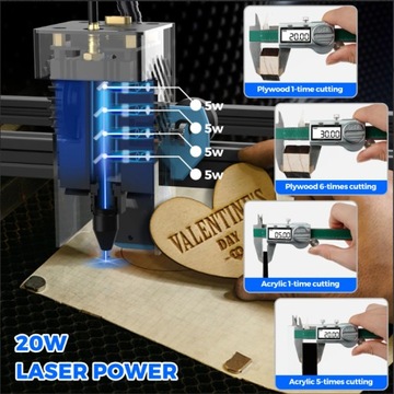 Nowa grawerka laserowa Twotrees TTS-20 pro 20W ploter tnący+Pompa +XL Pad