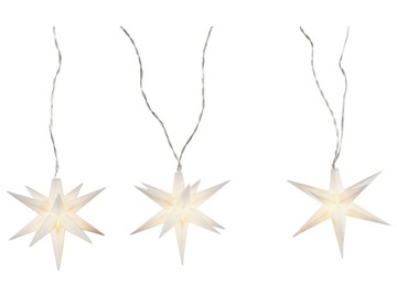 3x РОЖДЕСТВЕНСКИЕ ЗВЕЗДЫ 3D LED НАРУЖНЫЕ белые