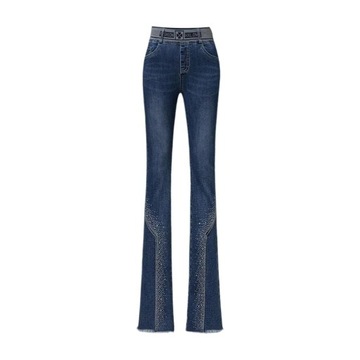 Damskie spodnie jeansowe Full 27 ciemnoniebieskie