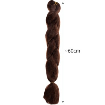 Синтетические волосы 60 см Наращивание кос Коричневые косички Коричневые искусственные