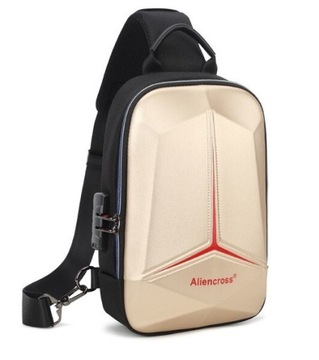 Plecak Torba Aliencross USB Gamingowy Złoty