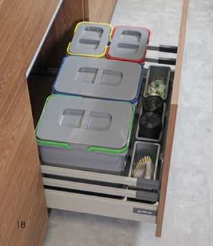 ВСТАВКА-СОРТЕР ДЛЯ ОТХОДОВ PRAKTIKO 80 3X15 ЛИТРОВ