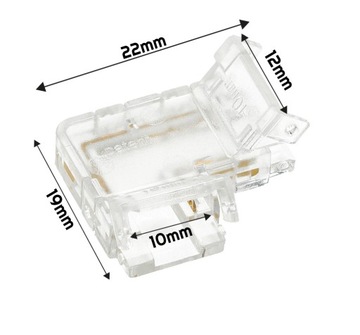 Угловой разъем для светодиодных лент COB 10 мм, угловой разъем 90°, зажим для быстрой установки