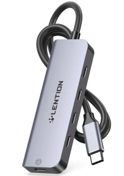 LENTION Koncentrator USB C na USB C z 4 port USBC i portem zasilania typu C