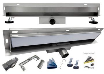 X-HOME ODPŁYW LINIOWY ŚCIENNY 50 2w1 BOCZNY CIENKI PŁYTKI