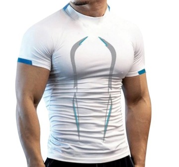 Męska Koszulka Fitnes Siłownia T-shirt kompresyjna, XXL