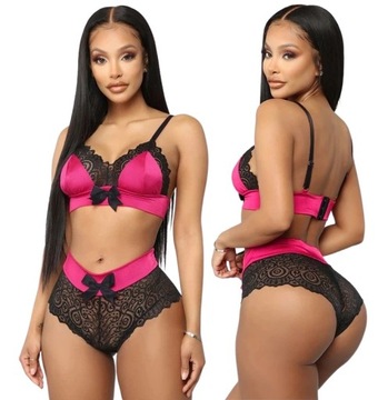 Sexy komplet bielizny biustonosz figi 29k 36 S