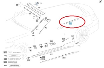 Уплотнитель окон Mercedes-Benz C205