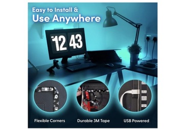 RGB USB СВЕТОДИОДНАЯ ЛЕНТА С ДИСТАНЦИОННОЙ РЕГУЛИРОВКОЙ ПОДСВЕТКИ ТЕЛЕВИЗОРА 3М, ЦВЕТА ЯРКОСТИ 3м
