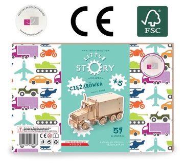 Деревянный 3D-пазл модель TRUCK D004