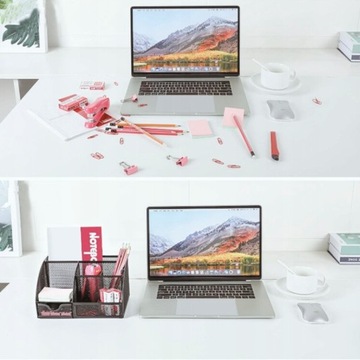 Настольный органайзер металлический, сетка, ЧЕРНЫЙ, 5 отделений