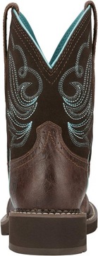 КОВБОЙСКИЕ БОТИНКИ ARIAT FATBABY КОРИЧНЕВЫЕ БИРЮЗОВЫЕ РАЗМЕР 38