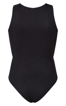 ЧЕРНЫЙ РЕБРИСТЫЙ ТЕЛО PRETTYLITTLETHING 38