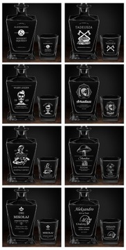 Набор графинов из 4 стаканов для виски с гравировкой Подарок на день рождения папе парню