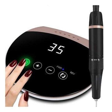 Фреза для ногтей, компактная, сенсорная, мощная, 35 Вт + керамические фрезы