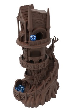 Obserwator ogromna wieża do kości - Dice Tower Brązowy