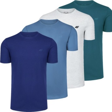 T-SHIRT MĘSKI 4F KOSZULKA ZESTAW KOMPLET 4 SZTUKI L SS25