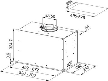 Okap Franke BOX FLUSH EVO FBFE XS A52 Stal