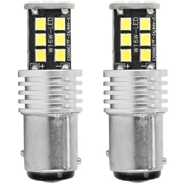 P21/5W LED ŻARÓWKI LEDOWE DIODOWE CAN-BUS BIAŁE 5600K BAY15d 12/24V KPL.
