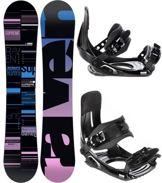 Deska snowboardowa RAVEN Supreme Black 150cm + MP180