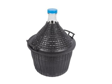 Balon do wina w koszu plastikowym 5l