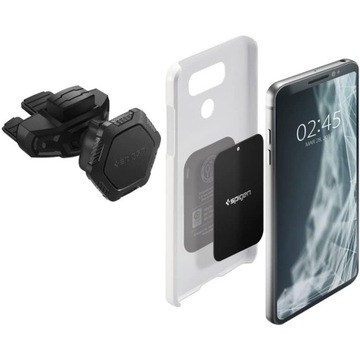 Магнитный держатель для телефона Spigen для CD-слота + пластина