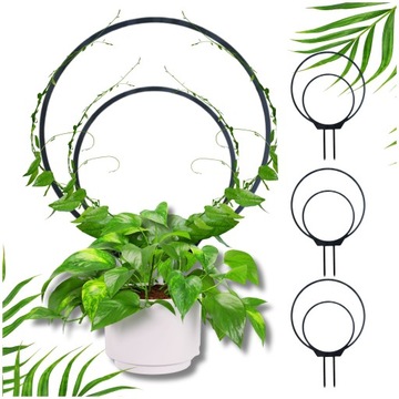 Okrągła podpórka do kwiatów roślin JAKOŚĆ Drabinka koło obręcz 29cm x3 szt