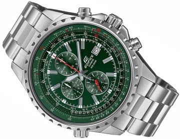 ZEGAREK CASIO EDIFICE EF-527D-3A CHRONO PILOT +BOX