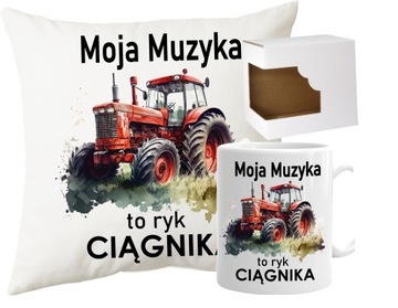 Kubek + Poduszka URSUS, CIĄGNIK, TRAKTOR, ROLNIK Moja Muzyka
