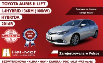 Toyota Auris II Hatchback 5d Facelifting 1.8 Hybrid 136KM 2016 Toyota Auris II Lift, 2016R, Bezwypadkowa, Automat, Zarejestorwana w PL, V, zdjęcie 2
