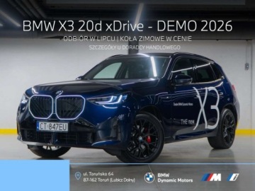 BMW X3 G45 2026 BMW X3 20d xDrive 197 KM mHEV - DEMO 2026 - Kola Zimowe w Cenie 2.0 197KM