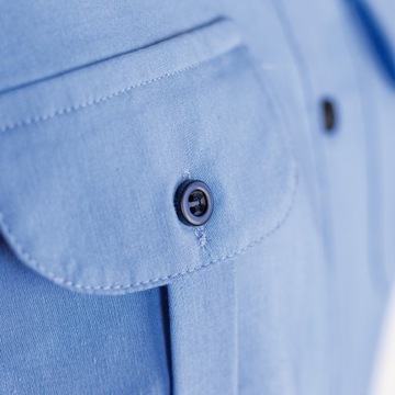 ЖЕНСКАЯ СИНЯЯ РУБАШКА В РЕБРУСКУ, 40 Л