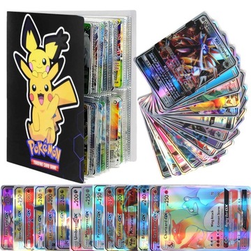 100SZT KOLEKCJONERSKIE KARTY POKEMON+PIKACHU ALBUM