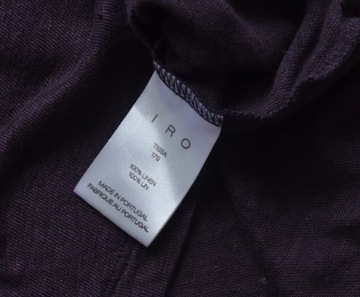 Bluzka fioletowa lniana markowa IRO 100% len sznurowana S 36/38