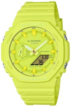 SPORTOWY ZEGAREK MĘSKI CASIO G-SHOCK GA-2100-9A9ER VOLT YELLOW WR200 +BOX