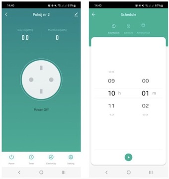 Розетка TUYA WIFI Ваттметр Таймер SMART PLUG Программатор времени WOOX