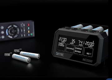 SkyRC NC2200 Зарядное устройство постоянного тока 12 В 2 А AA AAA NiMH/NiCD
