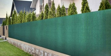 SIATKA CIENIUJĄCA MASKUJĄCA NA OGRODZENIE PŁOT ZIELONA UV 90% 1,5x25m