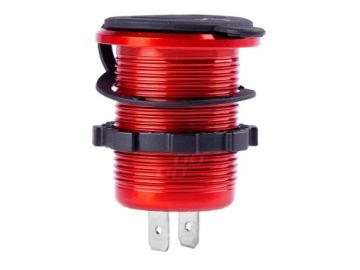 АВТОМОБИЛЬНОЕ ЗАРЯДНОЕ УСТРОЙСТВО ДЛЯ МОТОЦИКЛА 2X USB ВОЛЬТМЕТР