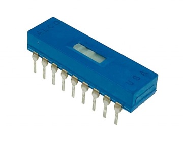 Dip switch x1 niebieski (6-kanałowy)