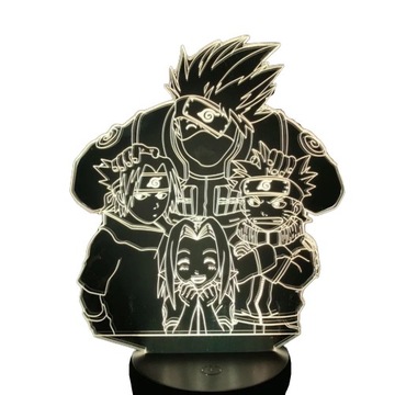 NARUTO Kakashi ANIME 3D светодиодный ночник с именем